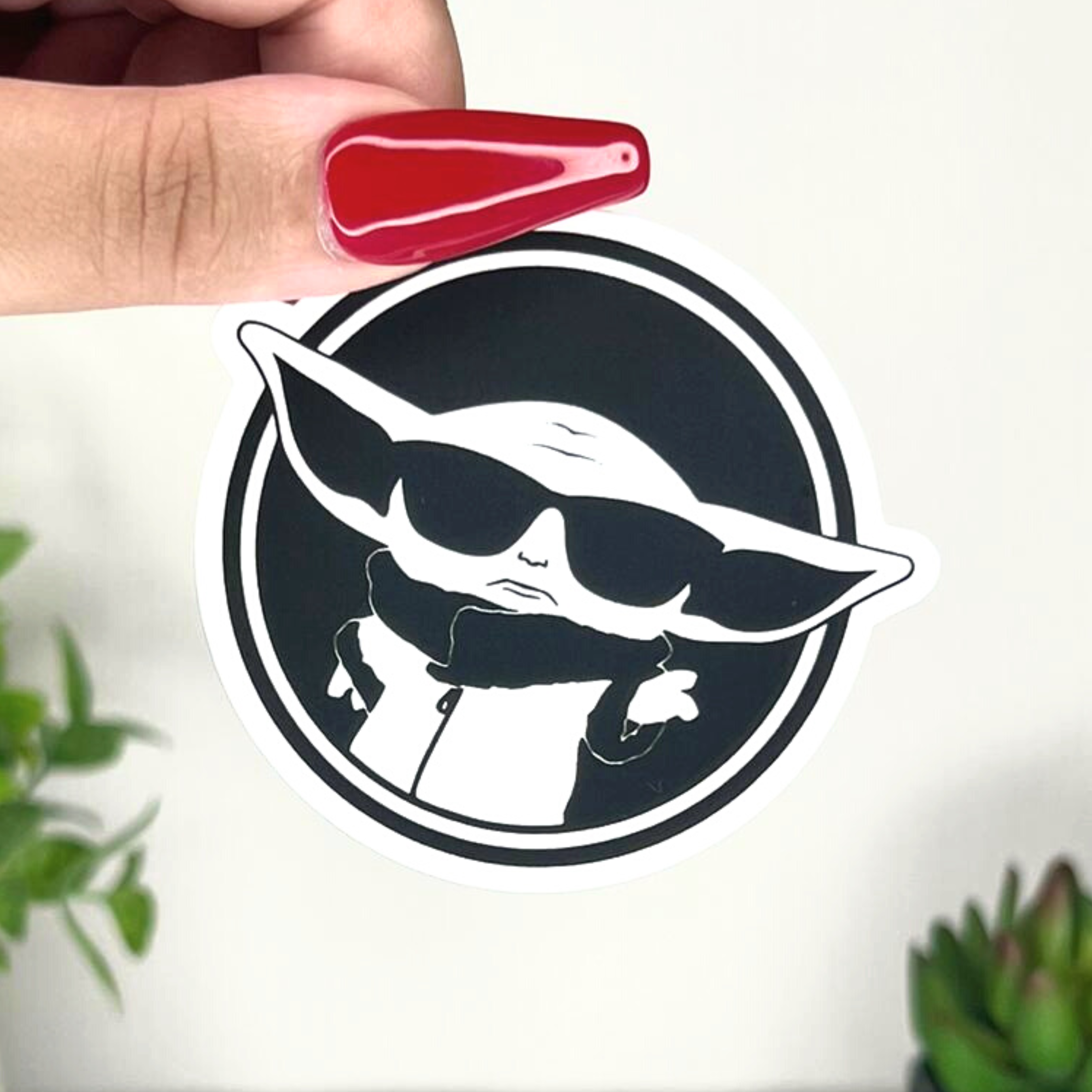 Baby Yoda con Flow | Sticker