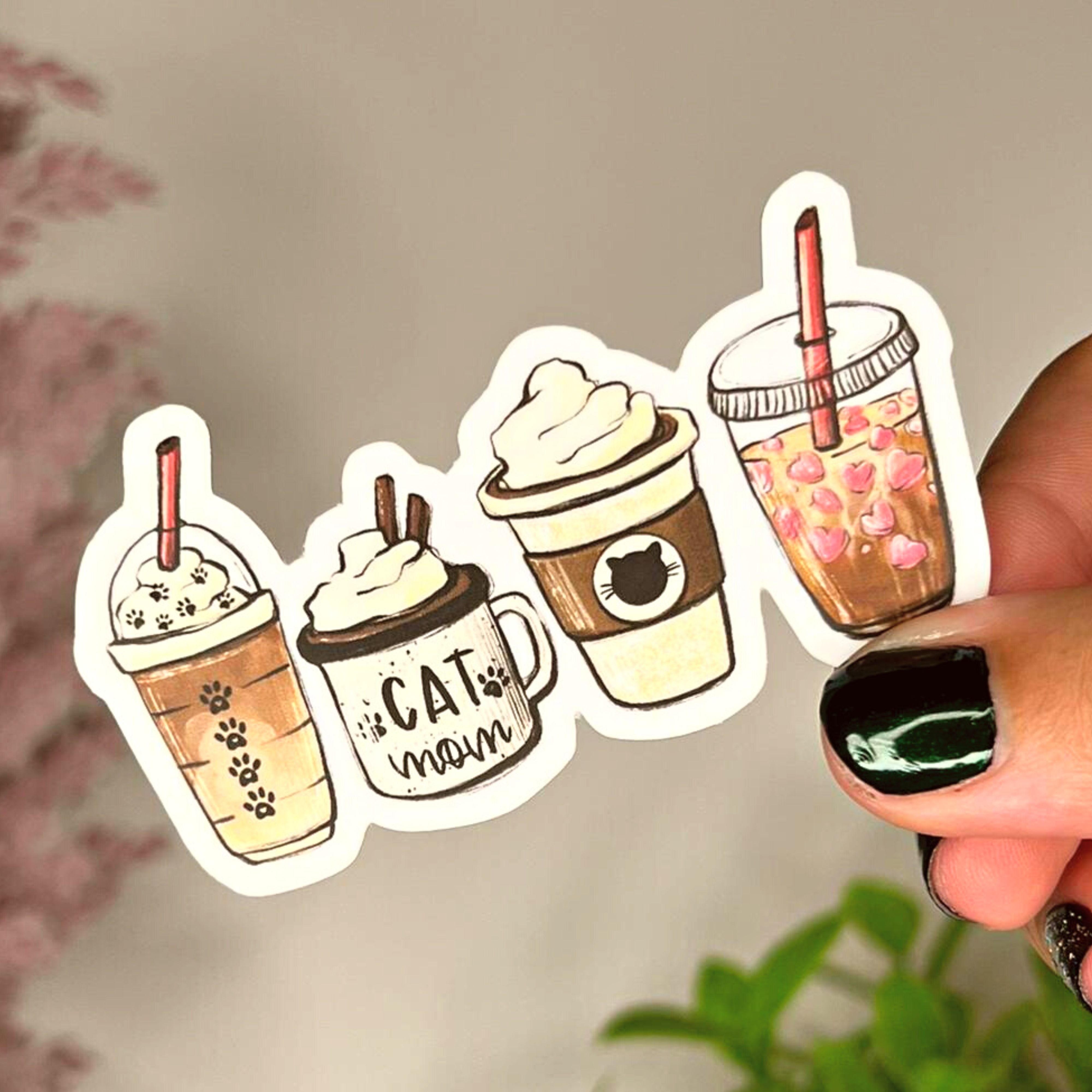 Cat Mom Coffee Lovers | Sticker
