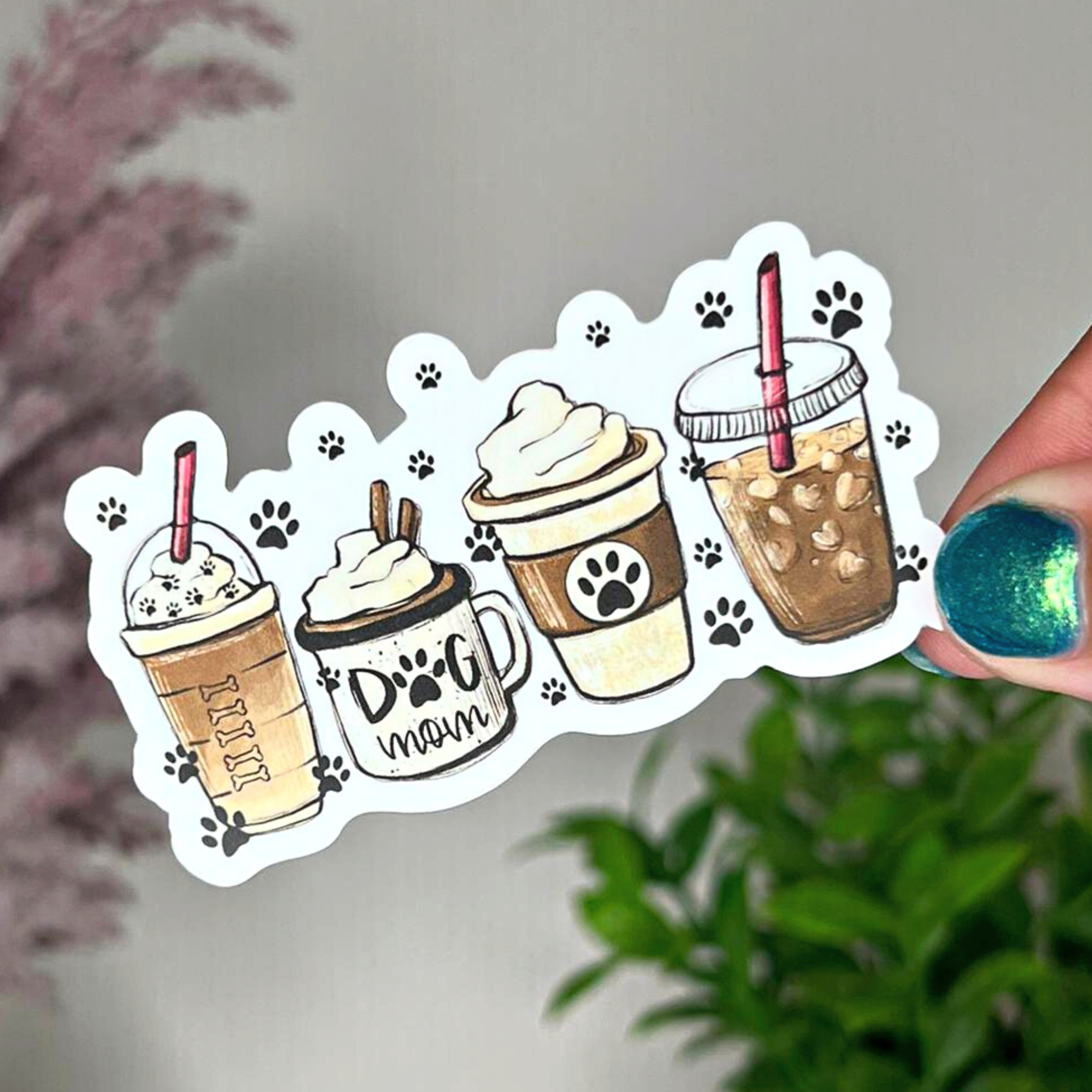 Dog Mom Coffee Lovers | Sticker